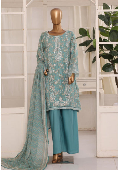 Bin Saeed | stitched 3 Pc embroidered lawn collection
