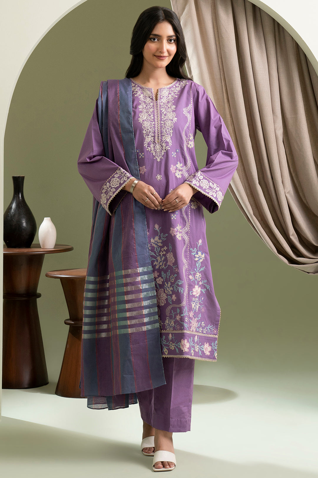 Zellbury | Unstitch 3 Pc Embroidered Jacquard Collection