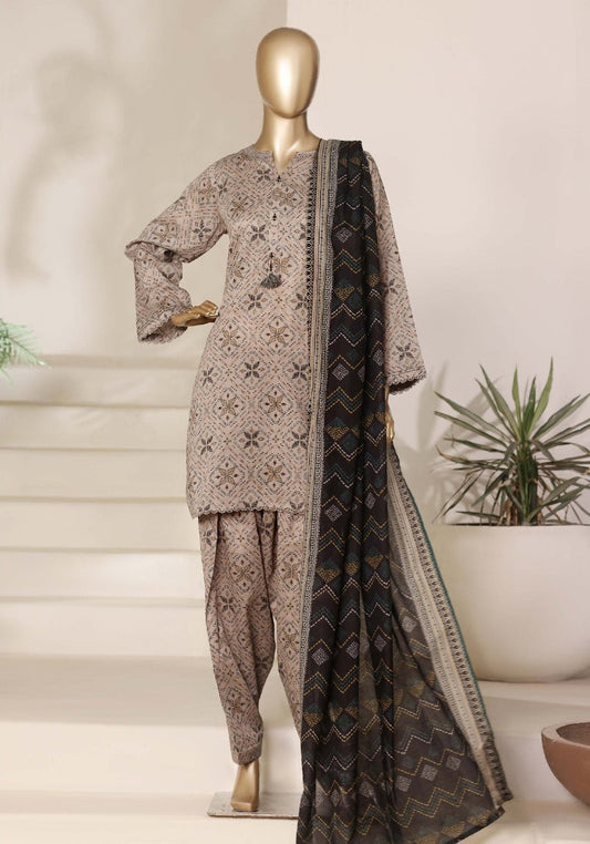 Sada Bahar | Stitch 3 PC Printed Lawn with Farshi Shalwar
