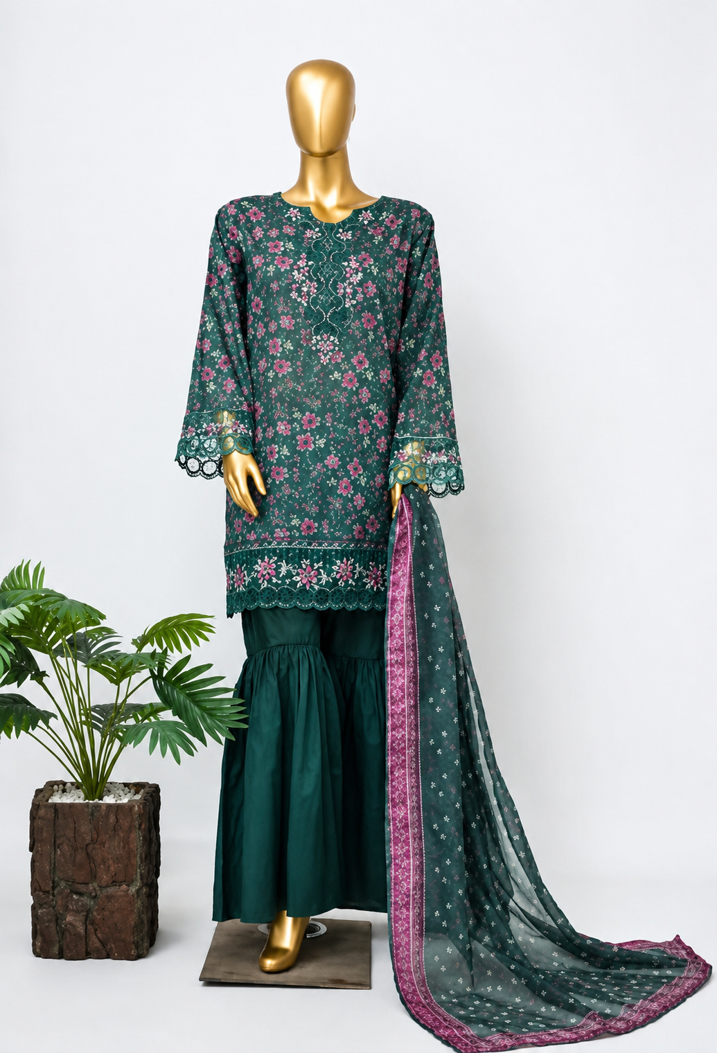 BIN SAEED | Stitched 3PC Embroidered Lawn Collection