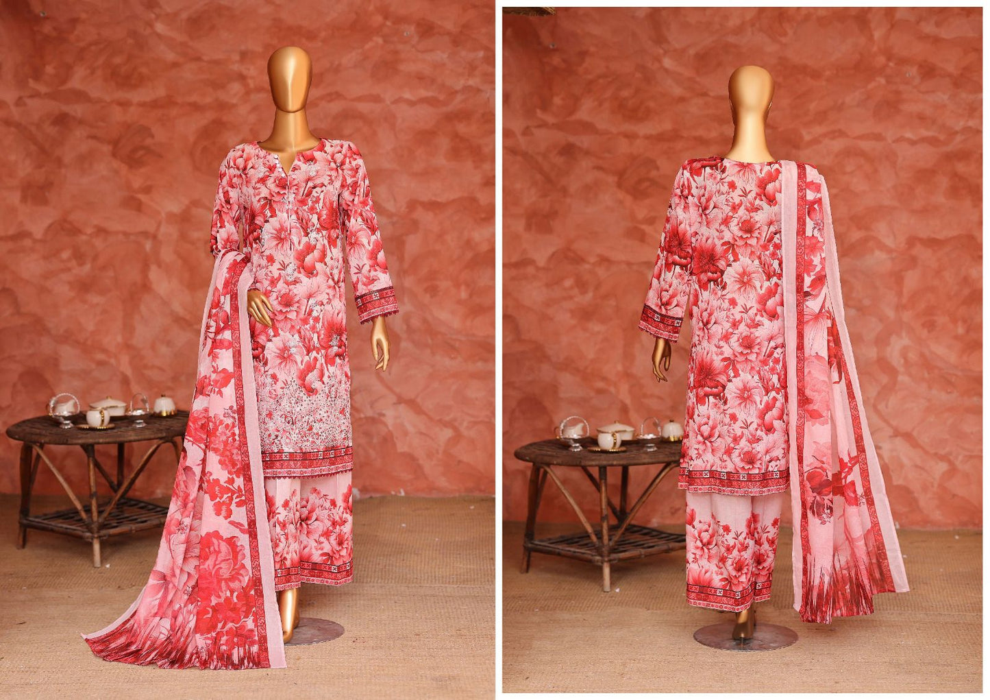 HZ Elegant | Unstitch 3 Pc Embroidered Lawn Collection