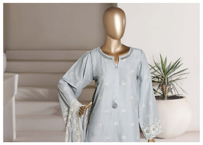 Sadabahar | Stitch 3 Pc Chikankari Laser 3D Work