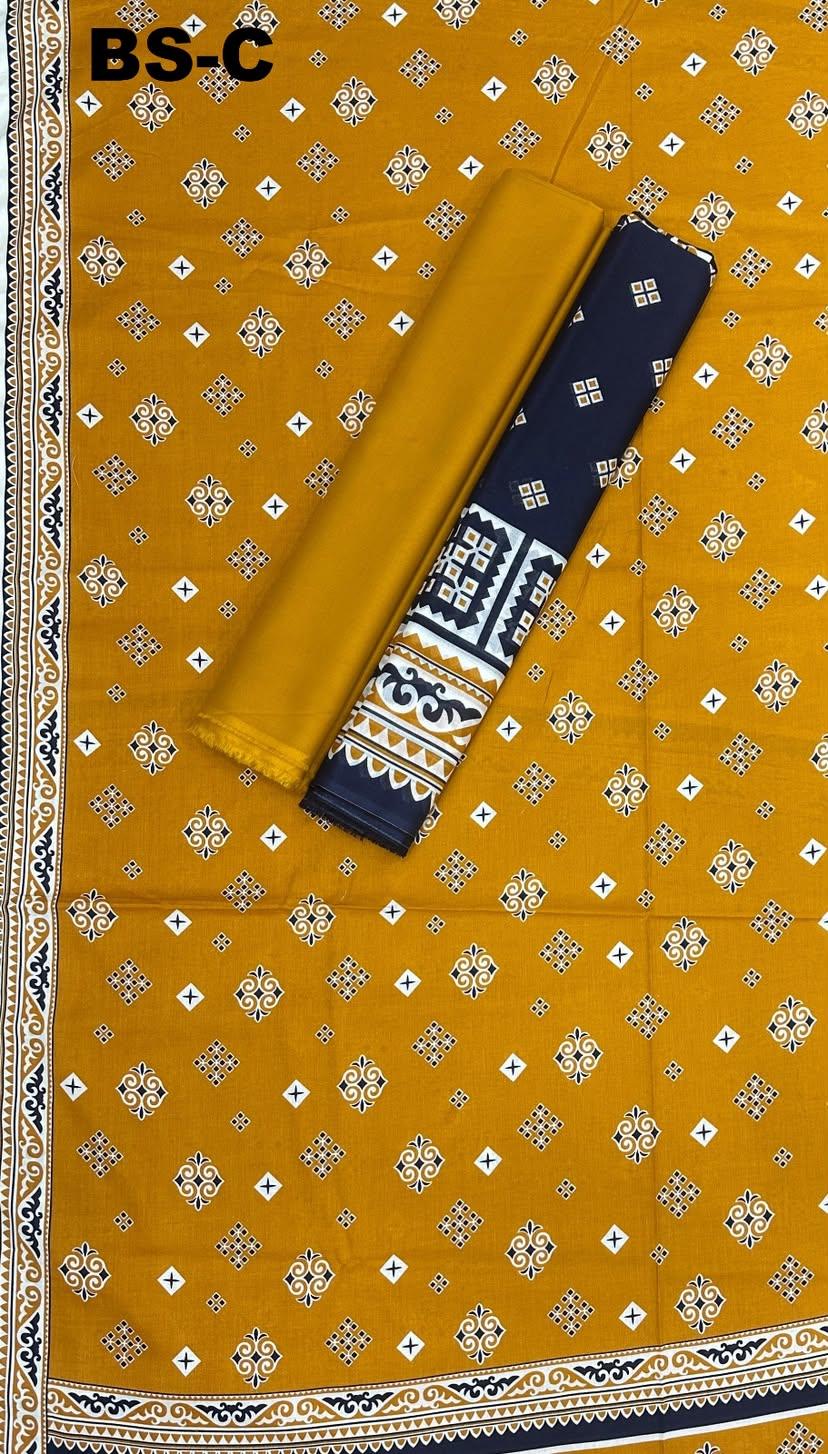 BIN SAEED Unstitched 3 Piece Printed Cotton Collection