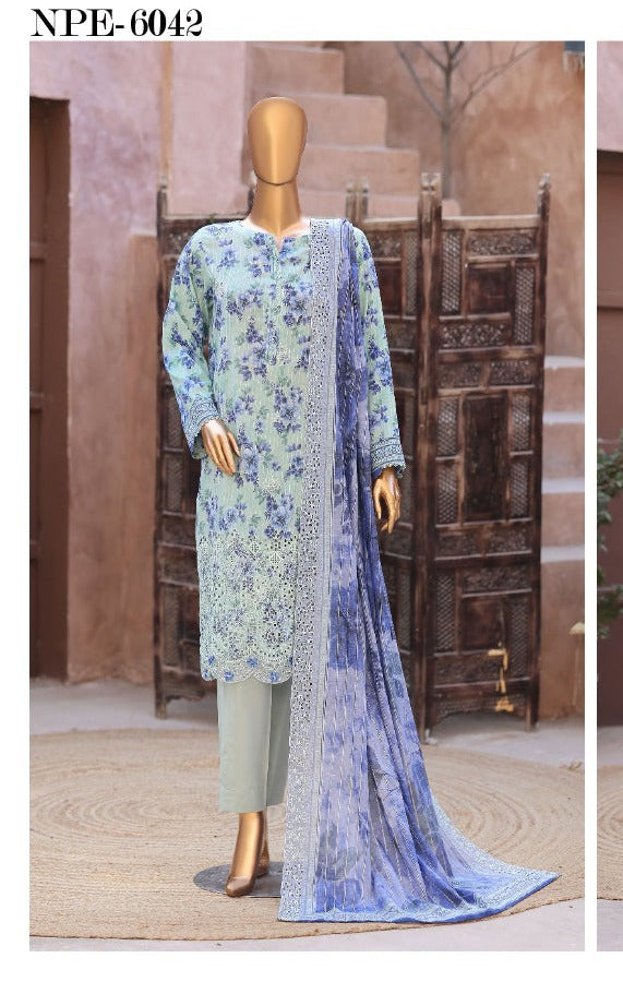 Nayab By HZ | Unstitch 3 Pc Textiles Printkari Embroidered Lawn Collection