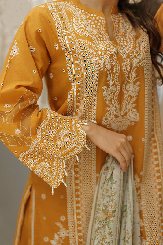 Zellbury | Unstitch 3 Pc Dyed  Embroidered Cotton Collection
