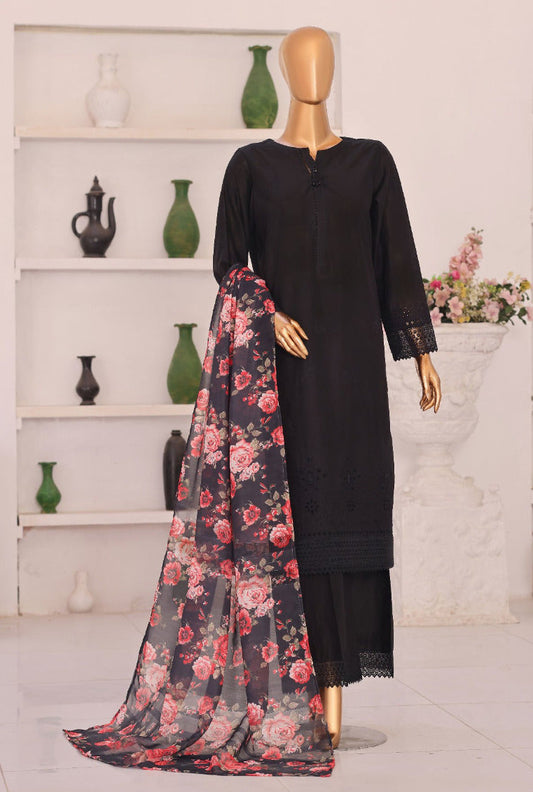 HZ By Floral Vibes Appliquekari | Unstitched 3Pc Embroidered Lawn Collection