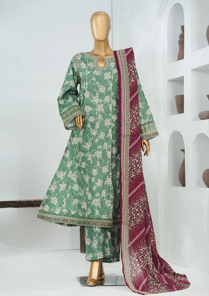 Bin Saeed | Stitched 3 Pc Embroidered Lawn Frock Collection