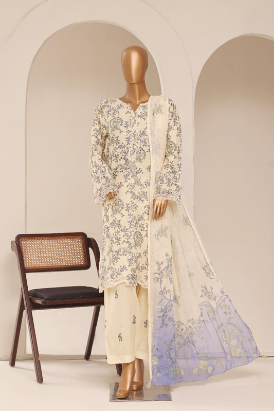SADA BAHAR | Stitched Textured Embroidered Lawn 3-Piece Collection