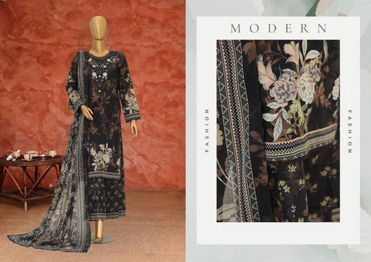 HZ Elegant | Unstitch 3 Pc Embroidered Lawn Collection