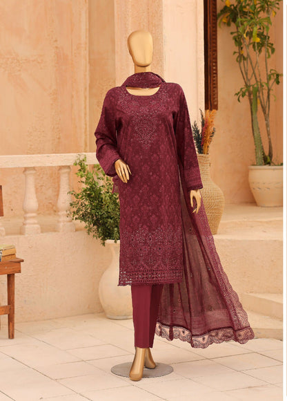 HZ By Venice | Unstitched 3Pc Festive Embroidered Lawn Collection
