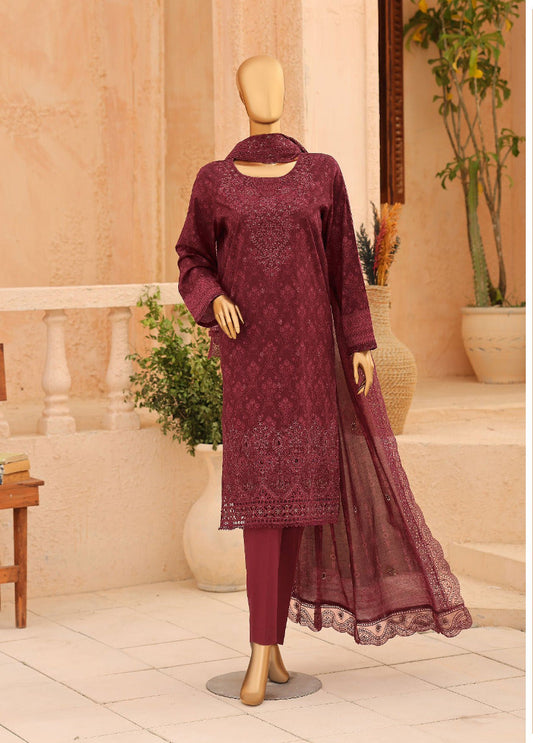 HZ By Venice | Unstitched 3Pc Festive Embroidered Lawn Collection