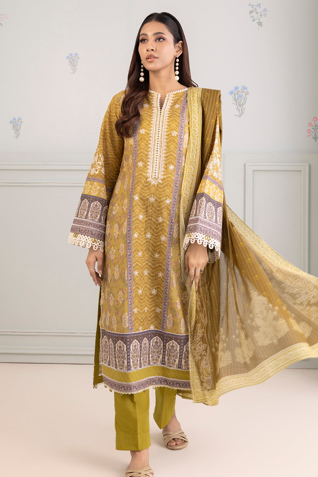 Zellbury | Unstitch 3 Pc Digital Printed Dobby Lawn Collection