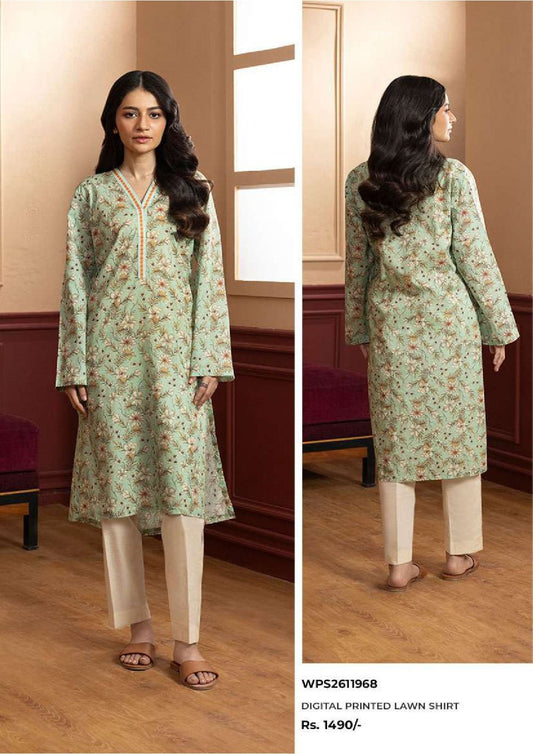 Zellbury | Stitch 1 Pc Printed Lawn Shirt