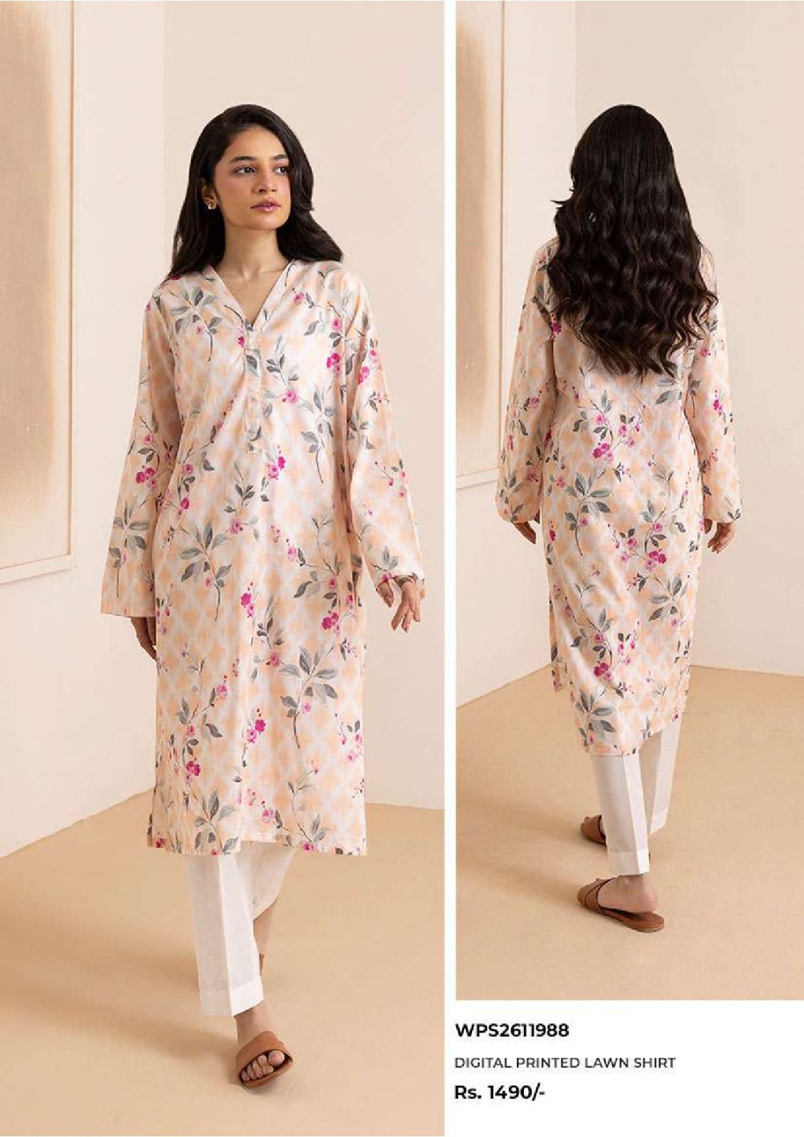 Zellbury | Stitch 1 Pc Printed Lawn Shirt