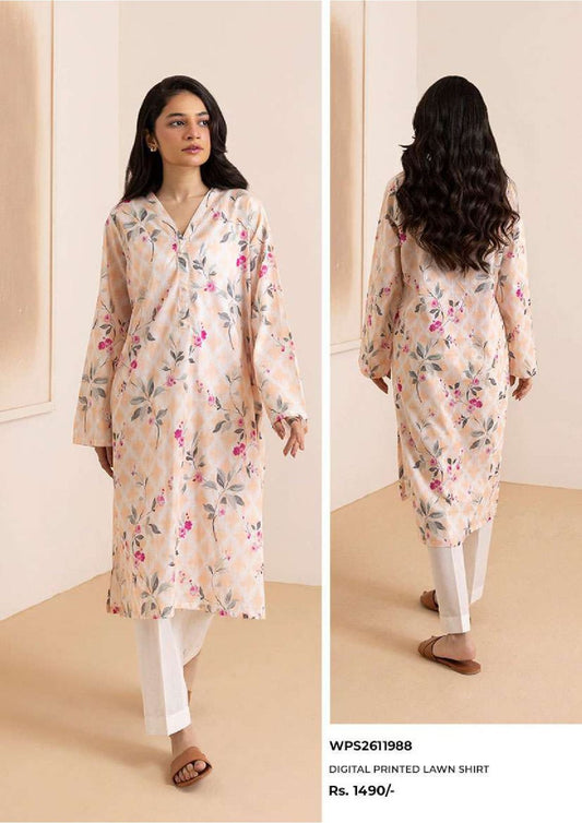 Zellbury | Stitch 1 Pc Printed Lawn Shirt