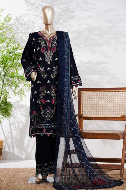 Bin Saeed | Stitched 3 Pc Luxury Embroidered Lawn With Printed dupatta