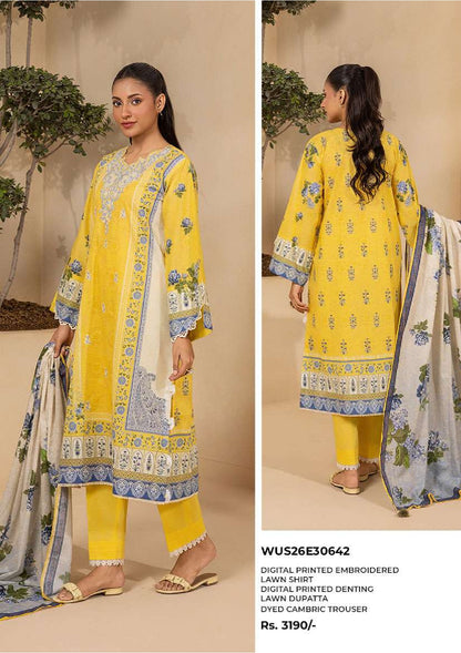 Zellbury | Unstitch 3 Pc Digital Embroidered Lawn Collection