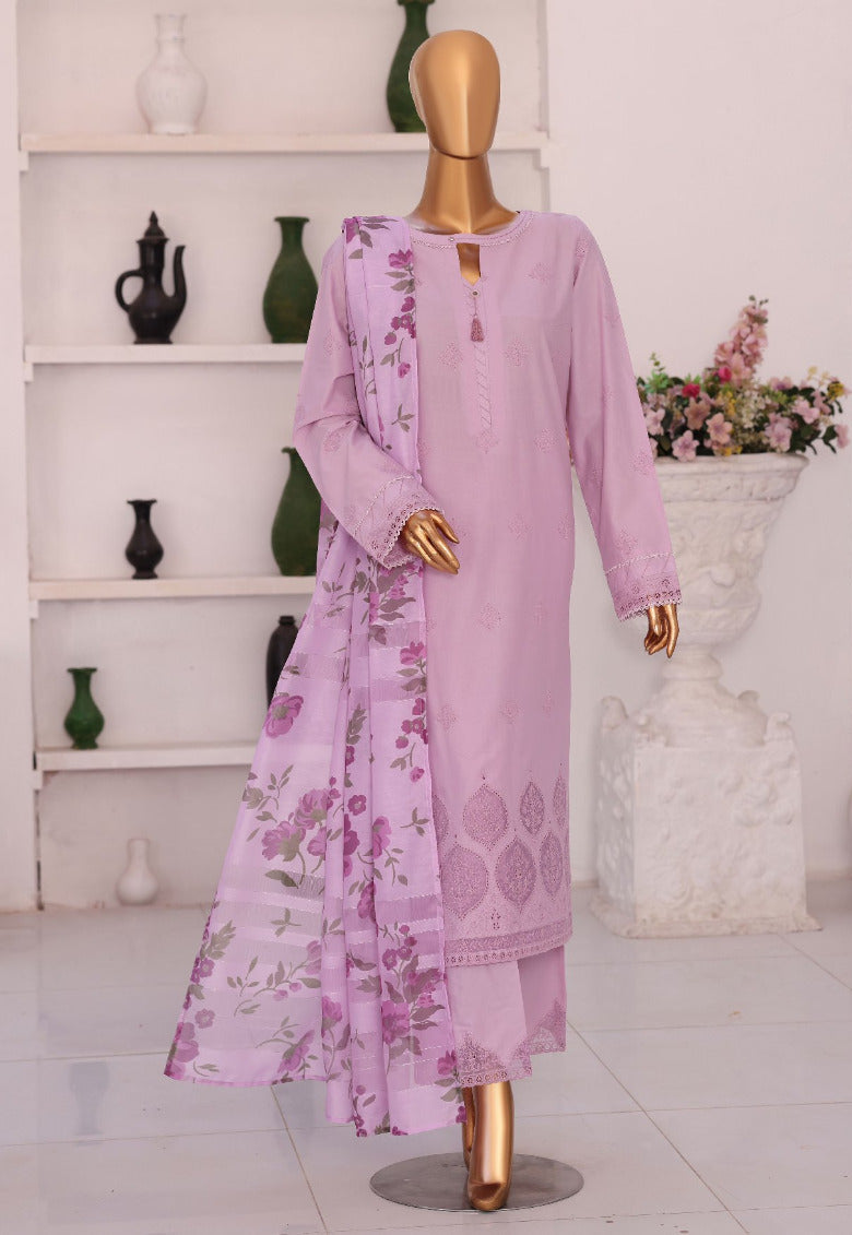 HZ By Floral Vibes Appliquekari | Unstitched 3Pc Embroidered Lawn Collection