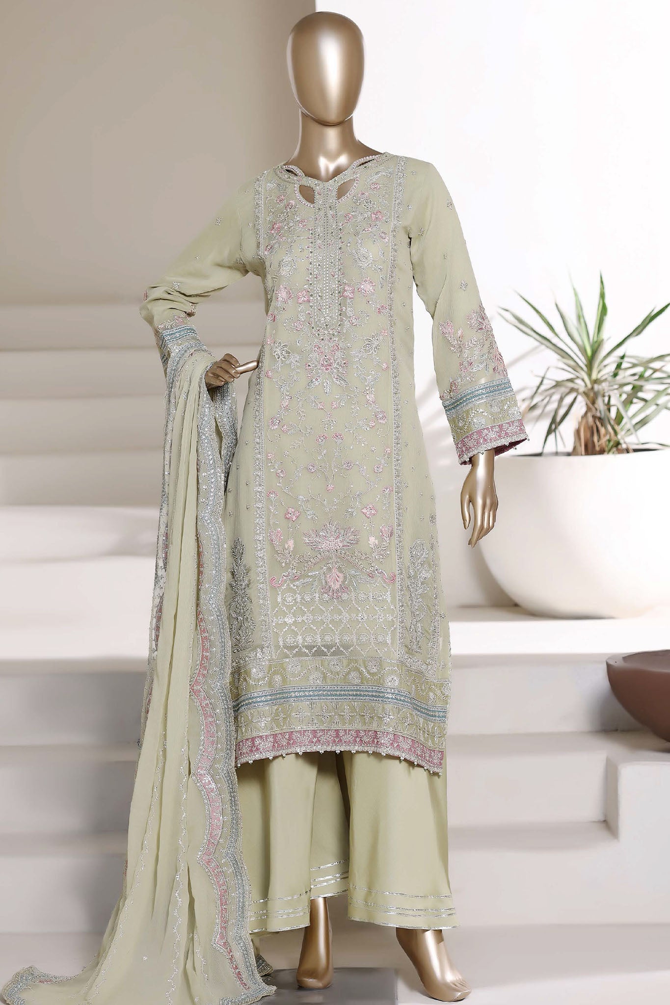 Sada Bahar | Stitch 3 Pc Embroidered Afsanay Luxury Chiffon Collection