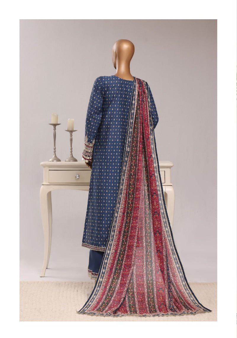 SADABAHAR | Regal Festive Embroidered Lawn Stitched 3-Piece Collection