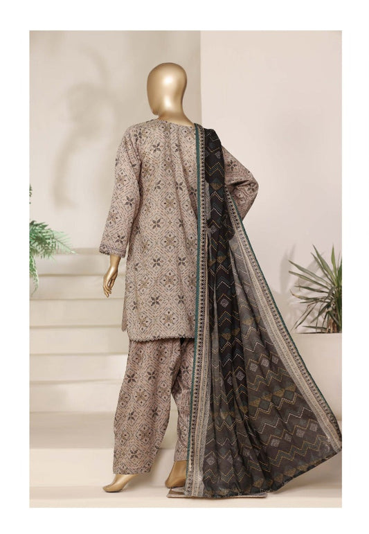 Sada Bahar | Stitch 3 PC Printed Lawn with Farshi Shalwar