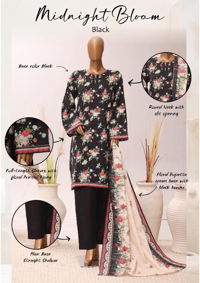 BIN SAEED | Stitch 3PC Printed Khaddar Collection – Premium Winter Collection