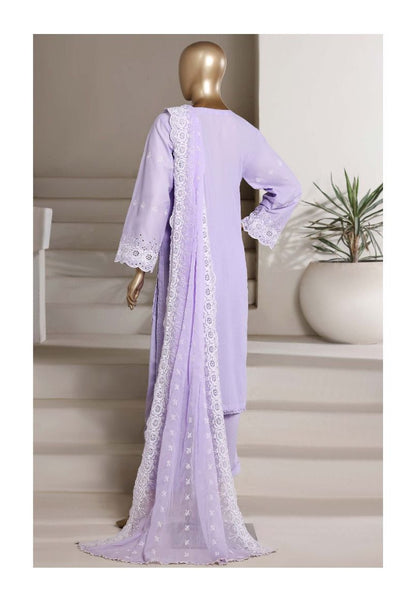 Sadabahar | Stitch 3 Pc Chikankari Laser 3D Work