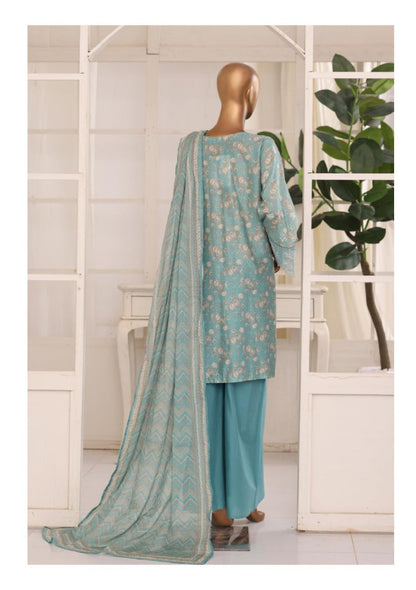 Bin Saeed | stitched 3 Pc embroidered lawn collection