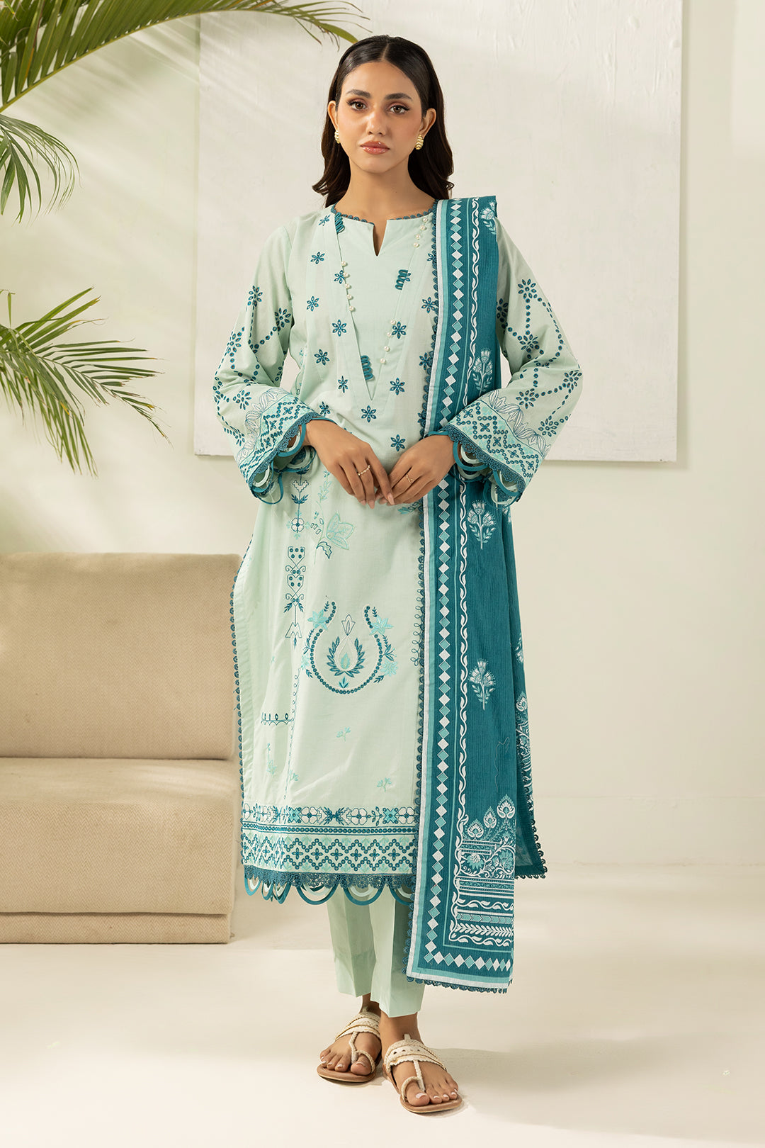Zullbery Unstitched Digital Embroidered 3 Piece Lawn Collection