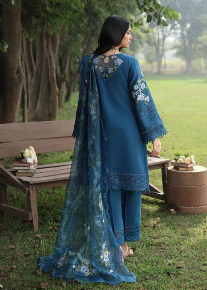 Sardinia Tales Of Petals | Blue Blossoms Design #1506 Unstitched 3Pc Embroidered Luxury Lawn Collection