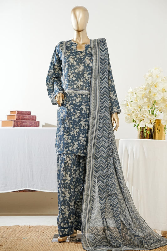 Bin Saeed | Stitch 3 Pc Printed Lawn With Farshi shalwar