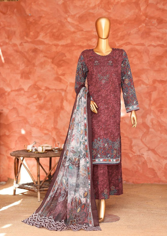 HZ Elegant | Unstitch 3 Pc Embroidered Lawn Collection