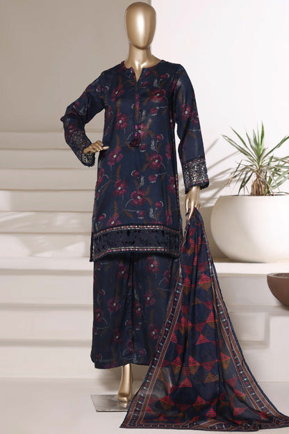 Malika by Sada Bahar | Stitch 3 Pc Embroidered Lawn with Shalwar Collection