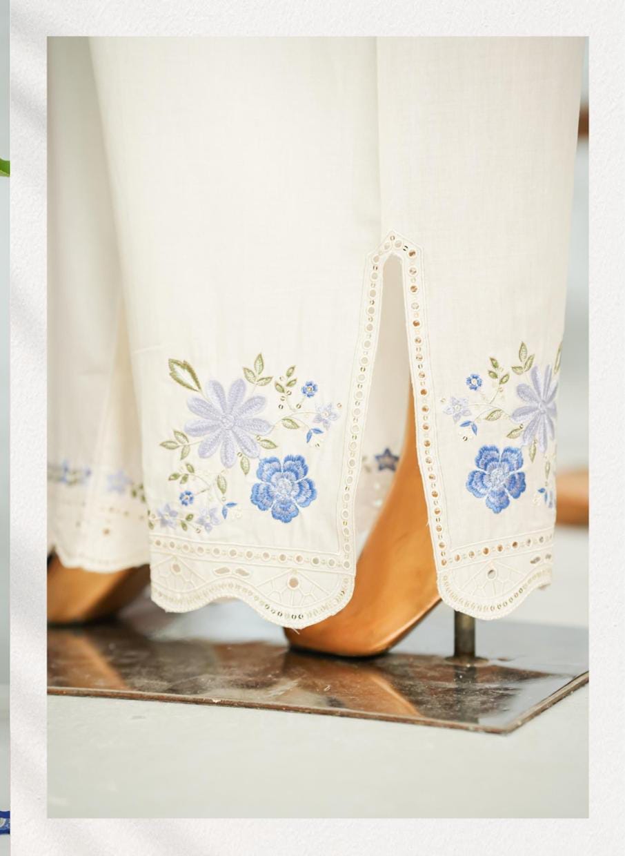 Bin Saeed | Stitch 3 Pc Embroidered Lawn With Printed Chiffon Dupatta