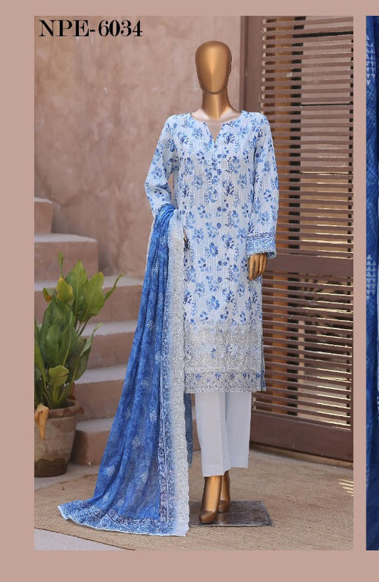 Nayab By HZ | Unstitch 3 Pc Textiles Printkari Embroidered Lawn Collection