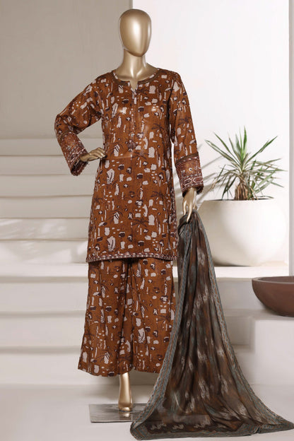 Malika by Sada Bahar | Stitch 3 Pc Embroidered Lawn with Shalwar Collection