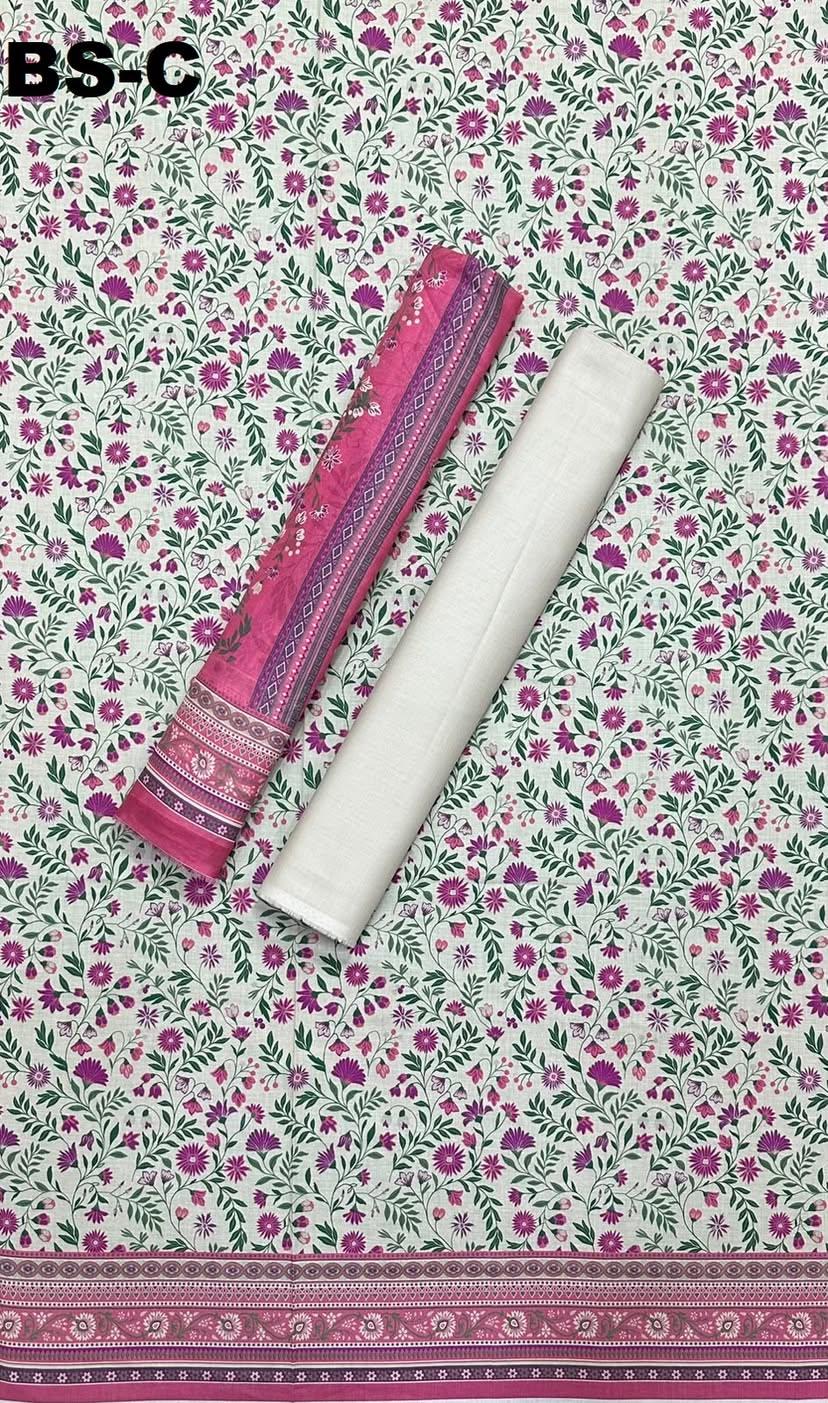 BIN SAEED Unstitched 3 Piece Printed Cotton Collection