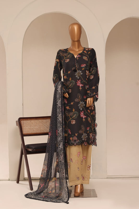 SADA BAHAR | Stitched Textured Embroidered Lawn 3-Piece Collection