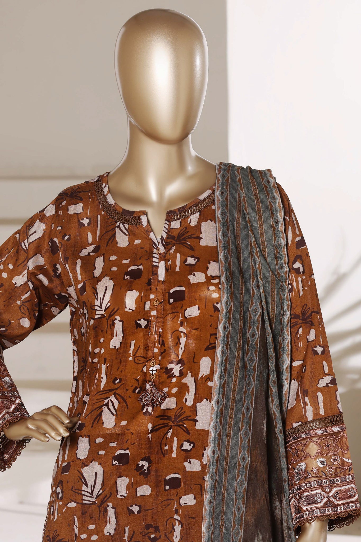 Malika by Sada Bahar | Stitch 3 Pc Embroidered Lawn with Shalwar Collection