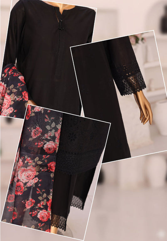 HZ By Floral Vibes Appliquekari | Unstitched 3Pc Embroidered Lawn Collection