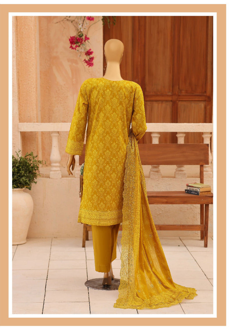 HZ By Venice | Unstitched 3Pc Festive Embroidered Lawn Collection
