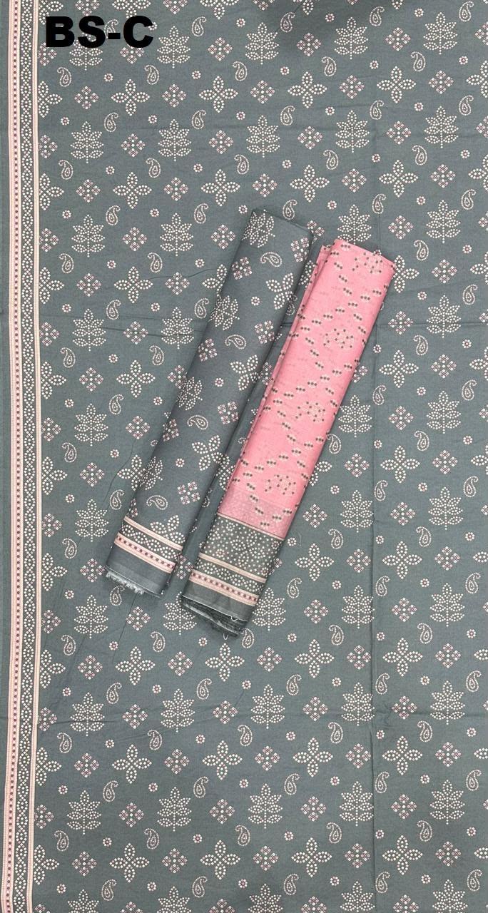 BIN SAEED Unstitched 3 Piece Printed Cotton Collection