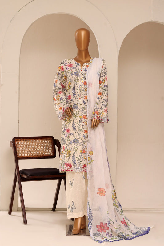 SADA BAHAR | Stitched Textured Embroidered Lawn 3-Piece Collection