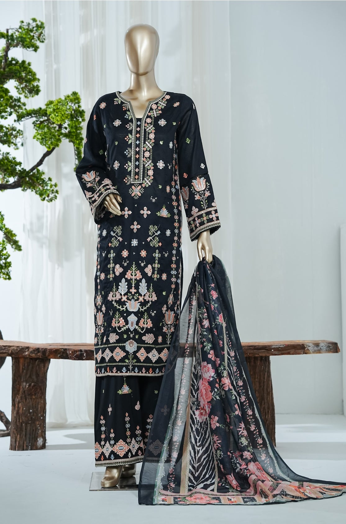 Bin Saeed | Stitch 3 PC Luxury Embroidered Jacquard Lawn