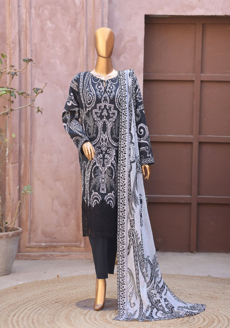 Nayab By HZ | Unstitch 3 Pc Textiles Printkari Embroidered Lawn Collection