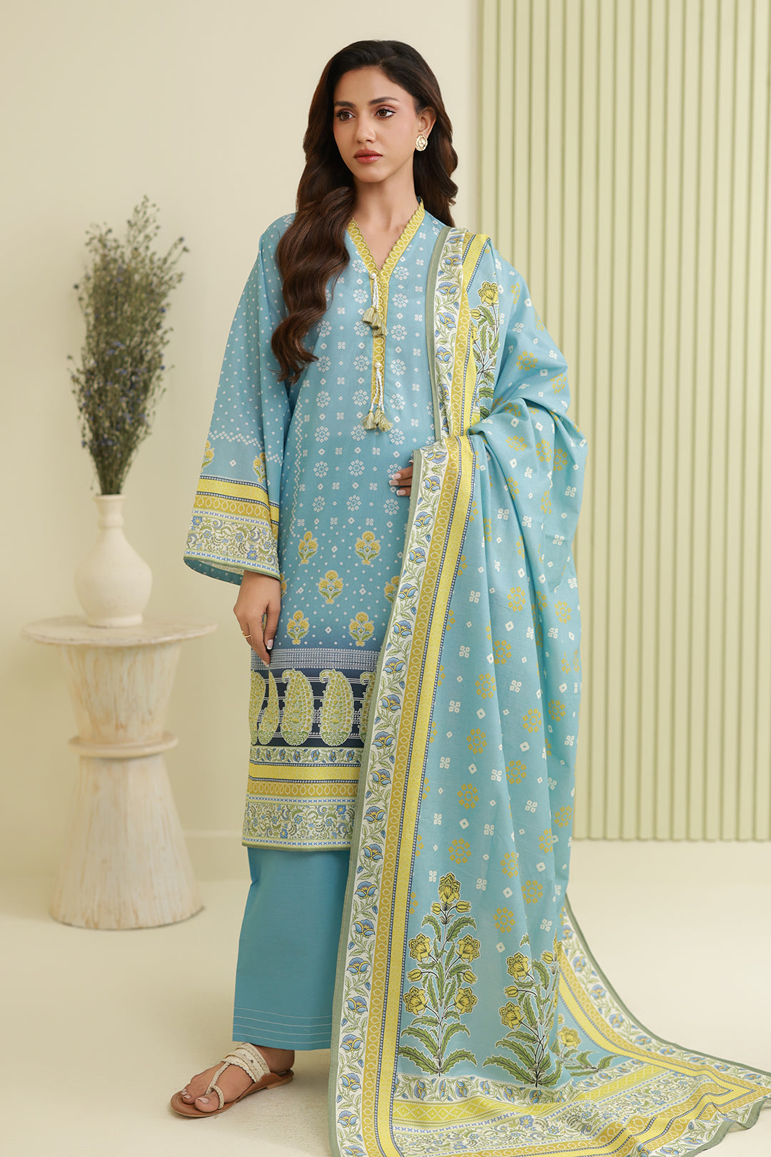 Zellbury | Unstitch 3 Pc Digital Printed Dobby Lawn Collection