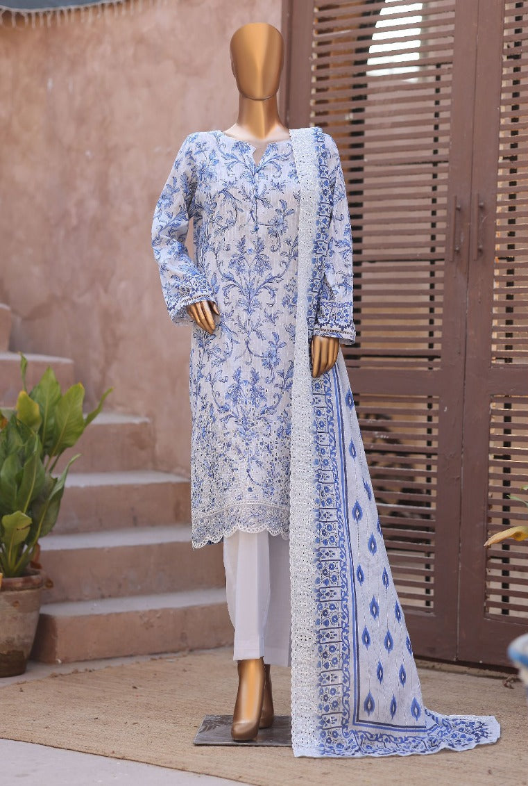 Nayab By HZ | Unstitch 3 Pc Textiles Printkari Embroidered Lawn Collection