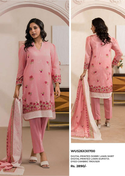 Zellbury | Unstitch 3 Pc Digital Printed Dobby Lawn Collection