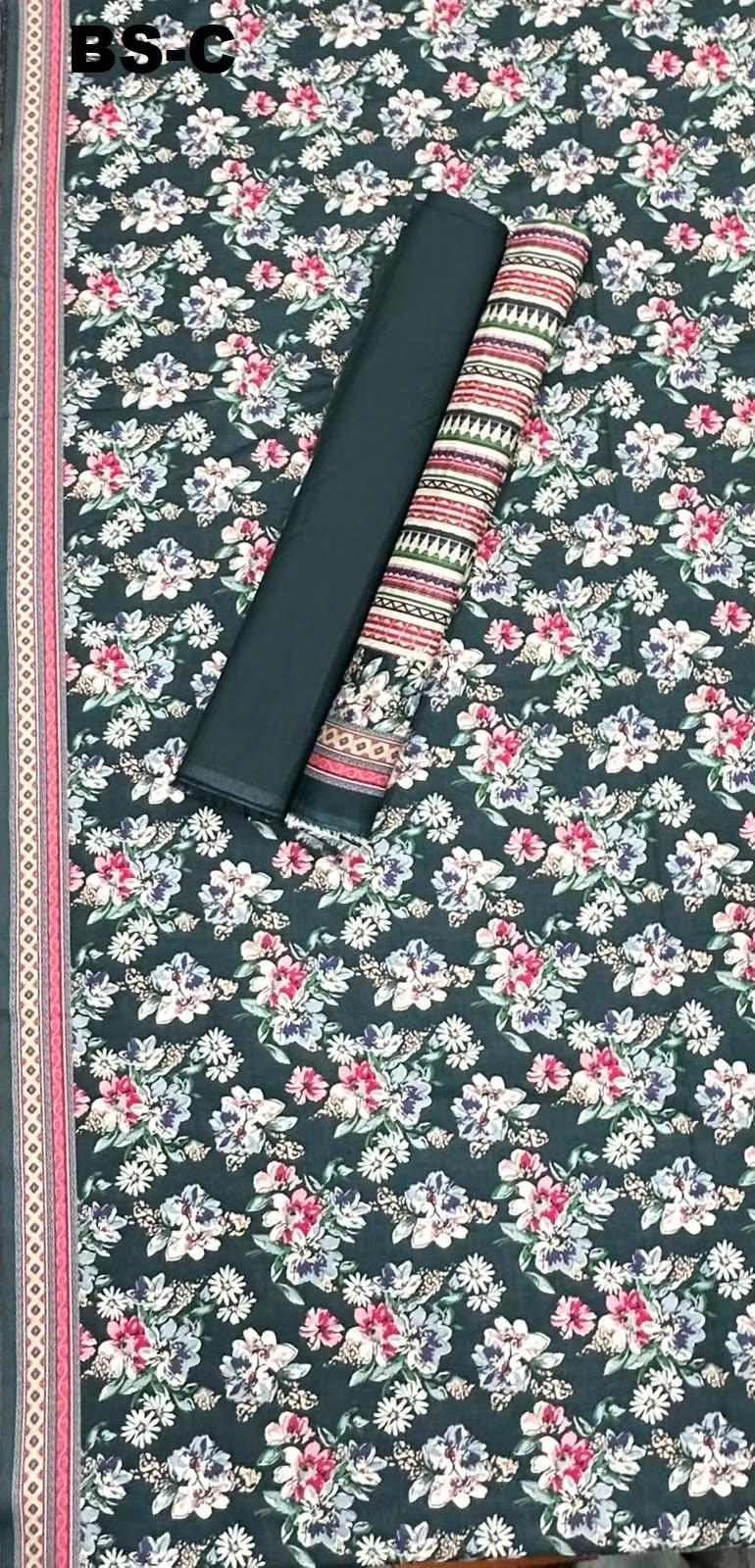 BIN SAEED Unstitched 3 Piece Printed Cotton Collection