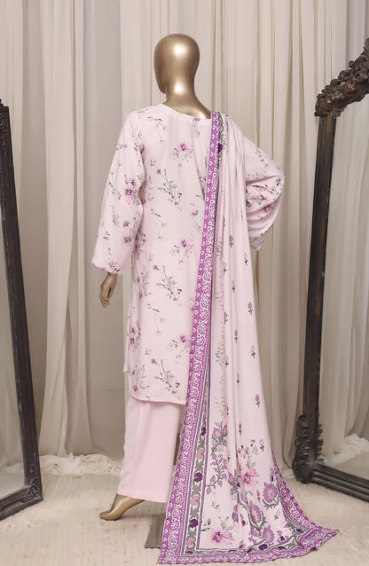 Sadabahar Light Pink printed linen stitched 3 piece suit - back view